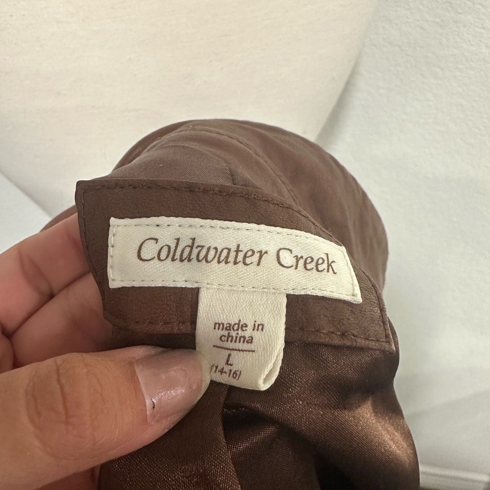 NWT Coldwater creek classic leather vest - Picture 2 of 4